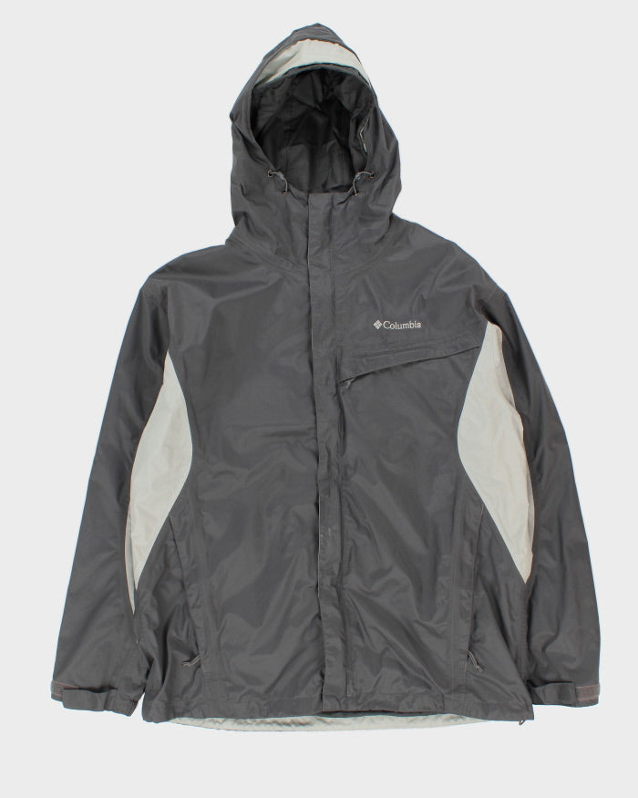 90s Vintage Men's Grey Columbia Hooded Rain Jacket - L – Rokit